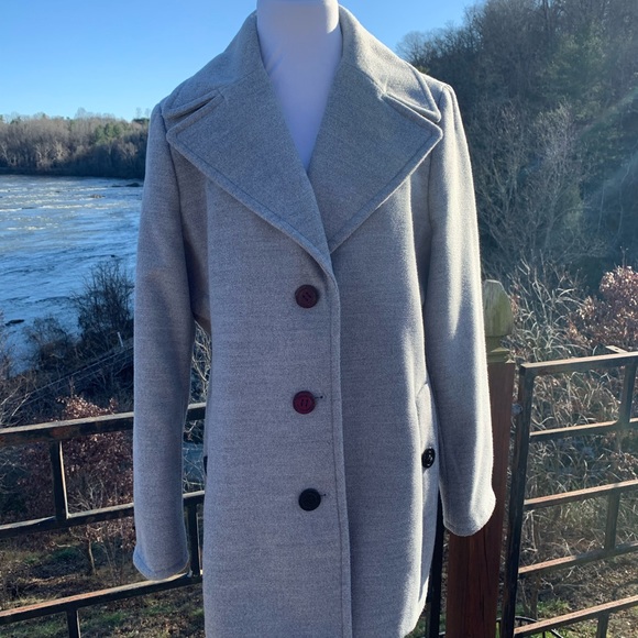 Calvin Klein 3 button coat light grey single breasted large 14 - Picture 14 of 16